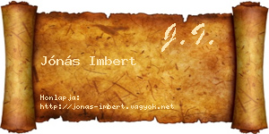 Jónás Imbert névjegykártya